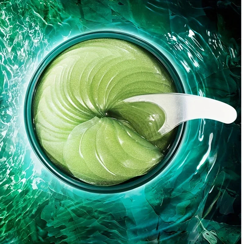 60 uds. Mascarillas de ojos de ácido hialurónico de algas marinas parches de colágeno para ojos para reducción de círculos oscuros cuidado Facial productos de belleza para el cuidado de la piel